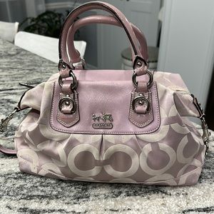 Coach Monogram Satchel Pink